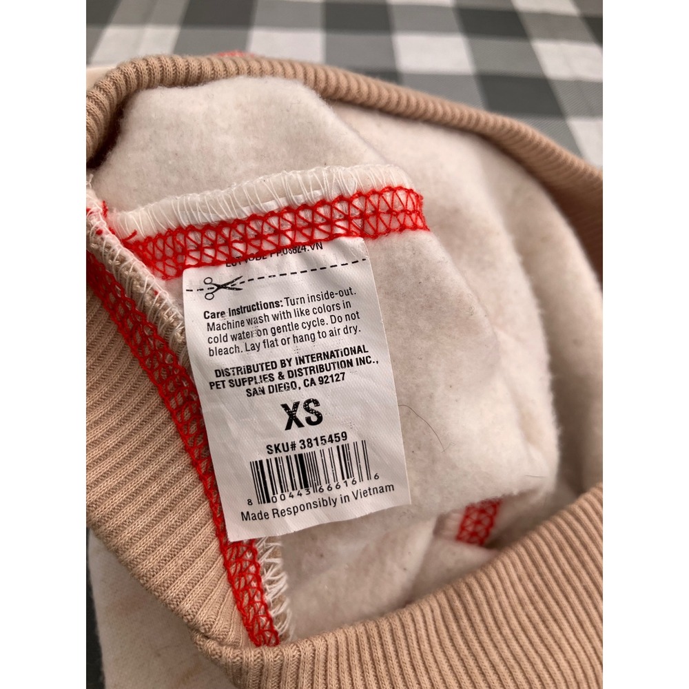 Fashion Pet Dog Hoodie XS Red Striped Sporty Fleece Sweatshirt 522RXS - Picture 13 of 13